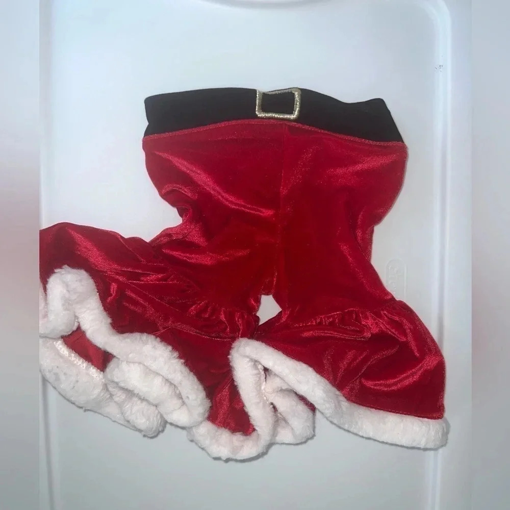 Baby Essentials Velvet Santa Bell Bottoms Size 3 Months Costume Baby Festive
